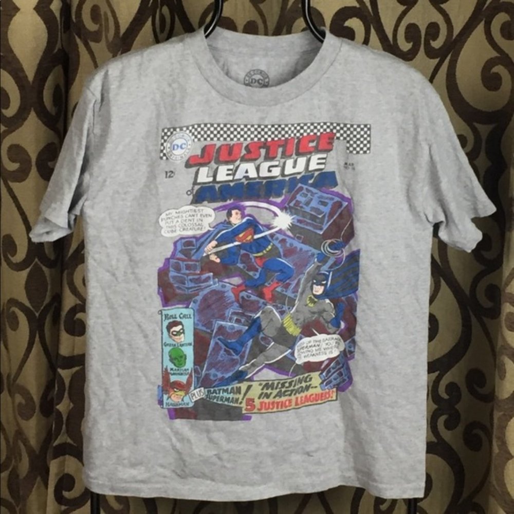 DC Superman Batman Justice League Comic Tee Shirt
